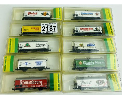 10x Minitrix N Gauge Assorted Wagons - See Picture  P&amp;P Group 1 (£14+VAT for the first lot and £1+VAT for subsequent lots