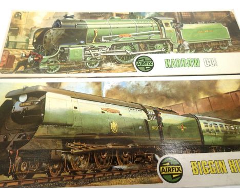 Two Airfix OO scale locomotive kits; Harrow and Biggin Hill, contents unchecked. P&amp;P Group 1 (£14+VAT for the first lot a