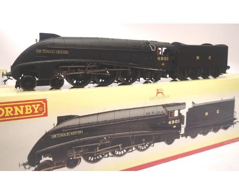 Hornby R2338 class A4 Sir Charles Newton NE black, 4901, excellent condition, missing one cab door, no detail pack, boxed. P&