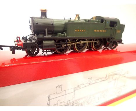 Hornby R3109 class 61xx 2.6.2 tank GWR green, 5154 in very near mint condition, boxed, no detail pack. P&amp;P Group 1 (£14+V
