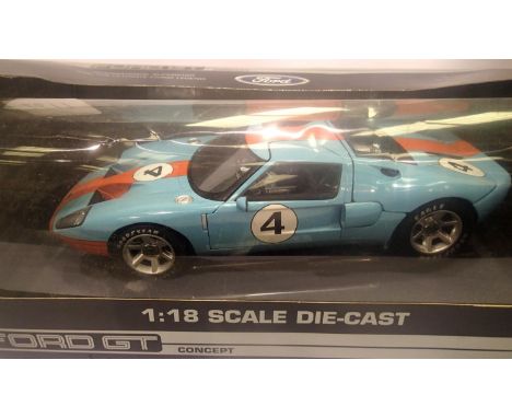 Pauls Model Art Ford GT 1:18 scale, Gulf racing colours, boxed. P&P Group 1 (£14+VAT for the first lot and £1+VAT for subsequ