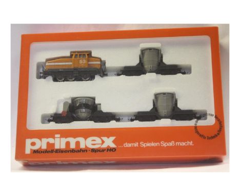 Marklin/Primex H0 3-Rail 2704 Steelworks Ladle Set with 0-6-0 Diesel Locomotive. Box OVP Factory sealed, never opened. P&amp;