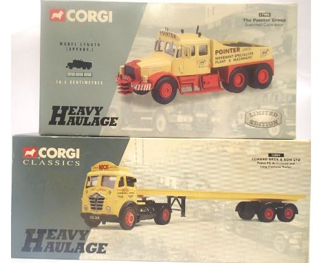 Two Corgi Heavy Haulage; 17905 Scammell contractor, Pointer and 12801 Foden Arctic Edward Beck, all in excellent condition an