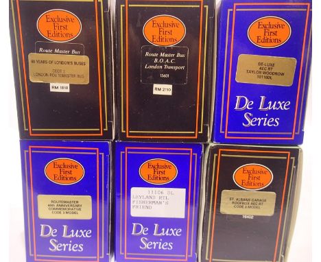 Six EFE buses and coaches, all London Transport, very good-excellent condition, storage wear to the box. P&amp;P Group 1 (£14