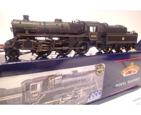 Bachmann 32-953 DC class 4T 76020 black, early crest, very near mint condition, boxed. P&amp;P Group 1 (£14+VAT for the first