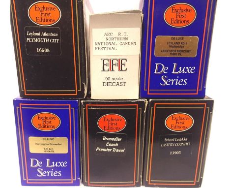 Six EFE buses and coaches in very good-excellent condition, storage wear to the box. P&amp;P Group 1 (£14+VAT for the first l