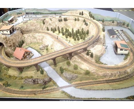 Model Railway layout 156 x 110 OO end to end with auto shuttle and 009/HOE narrow gauge end to end. Working chair lift and li