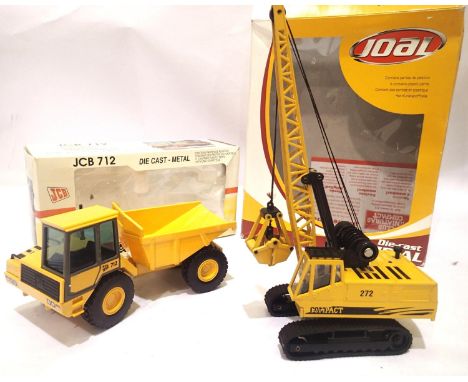 Two 1:35 scale plant related Joal; JCB 712 and 272 crane, both in very good - excellent condition, boxes fair - poor conditio