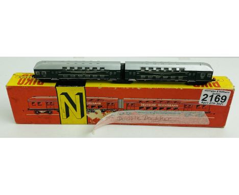 Piko N Gauge DR Double Decker Set  P&amp;P Group 1 (£14+VAT for the first lot and £1+VAT for subsequent lots) 