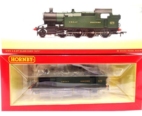 Hornby R3125X class 52XX 2.8.0 tank GWR green, 5274, DCC fitted in very near mint condition, boxed. P&amp;P Group 1 (£14+VAT 