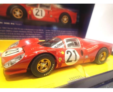 Slot car; Scalextric Ferrari 330 P4 red no 21, in very good - excellent condition and boxed. P&amp;P Group 1 (£14+VAT for the