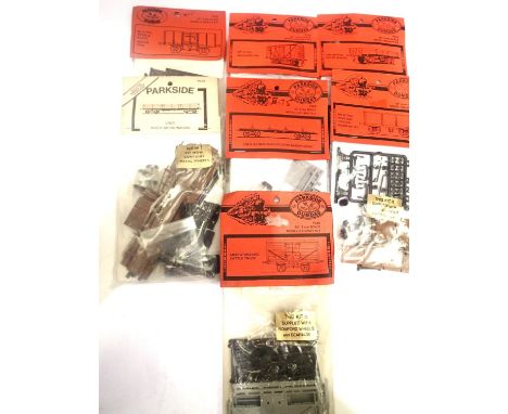 Seven Parkside OO scale wagon kits sealed in packets. P&amp;P Group 1 (£14+VAT for the first lot and £1+VAT for subsequent lo