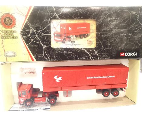 Corgi 1:50 scale 22201 AEC Mercury tilt trailer with load BRS, in excellent condition and boxed. P&amp;P Group 1 (£14+VAT for
