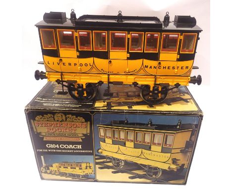 Hornby 3 1/2 gauge G104 Rocket Coach in excellent condition with decal sheet, box is in good condition. P&amp;P Group 2 (£18+