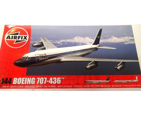 Airfix 1:44 scale Boeing 707-436 as new, contents unchecked. P&amp;P Group 1 (£14+VAT for the first lot and £1+VAT for subseq