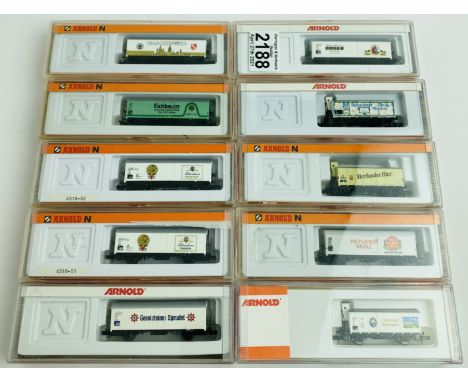 10x Arnold N Gauge Assorted Wagons - See Picture  P&amp;P Group 1 (£14+VAT for the first lot and £1+VAT for subsequent lots) 