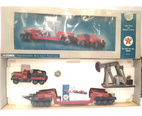 Corgi 1:50 scale Premier Model 55304 Texaco Diamond T ballast and a girder trailer with nodding donkey limited edition 1975/3