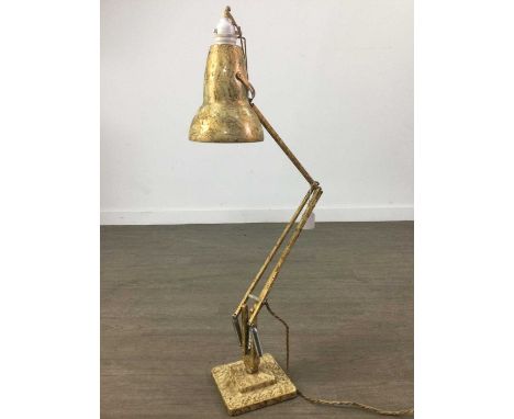HERBERT TERRY ANGLEPOISE LAMP,in mottled gilt, 91cm high extended