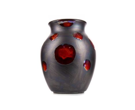 POOLE POTTERY 'METALLIC GALAXY' VASE,25cm high