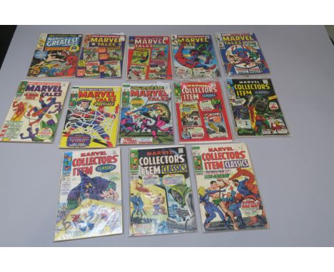 Marvels Greatest Comics no 25, Marvel Tales no 3, 7, 12, 16, 20, 23, 24, Marvel Collectors Item Classics no 10, 12, 15, 17 & 