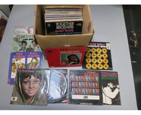 Soul music LP vinyl records inc Ben E King Greatest Hits on Atlantic, Otis Redding Sings Soul Ballads on Atlantic 587035, At 