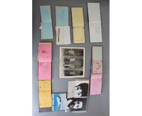 9 assorted autograph books, a signed photo of Dave Dee, Dozy, Beaky, Mick & Tich (10 x 9 inch), signatures include - Michael 