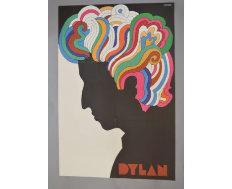 Bob Dylan psychedelic art by Milton Glaser, folded 1966 poster 33 x 22 inches. (1) [Browser 151]