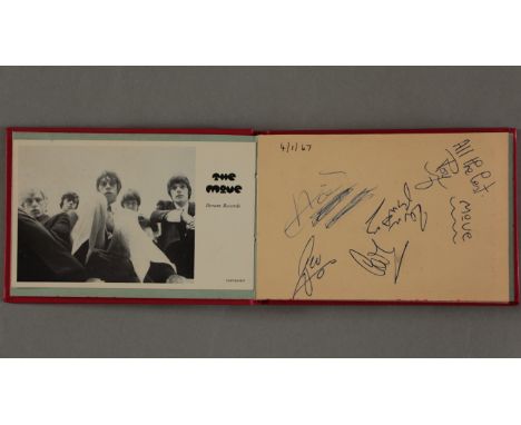 Autograph book of pop groups that performed at Stourbridge Town Hall from 16th November 1966 to 5th April 1967 obtained by th