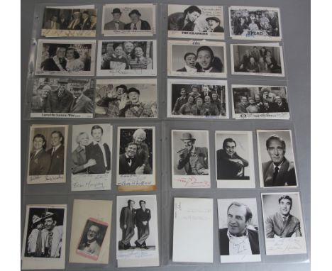A collection of signed postcards mostly 6 x 4 inch many Walker print with signatures including Eric Morecambe & Ernie Wise, R