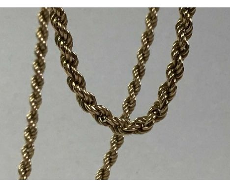 NINE CARAT GOLD CHAIN, marked 9ct to claspQty: 4Weight is 5.44g. Length is 44.5cm the chain is 9ct gold and in overall good c
