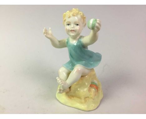 ROYAL WORCESTER FIGURE, of Sunday's Child13cm high