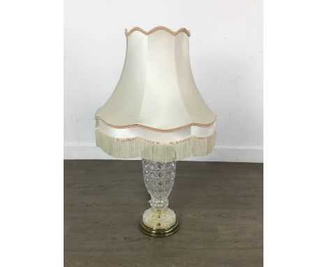 CRYSTAL TABLE LAMP, with shade38cm high