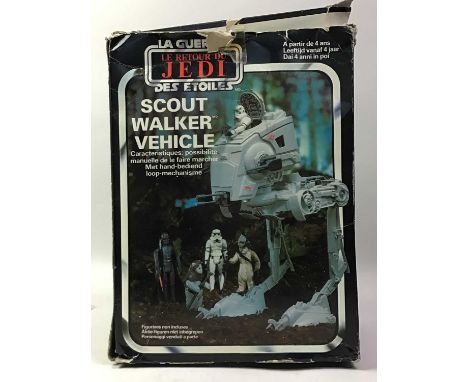 VINTAGE STAR WARS, SCOUT WALKER VEHICLE boxed, along with a Speeder Bike, Snowspeeder, group of figures with some accessories