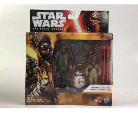 STAR WARS, collection of model ships and figures, including First Order Snowspeeder, Kenner Collection Speeder Bike and Poe D
