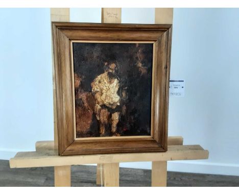 SCOTTISH SCHOOL, STUDY OF A MAN oil on boardframedoverall size 40cm x 34cm Appears to be a small stain to the bottom left cor