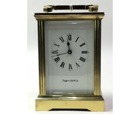 CARRIAGE CLOCK, retailed by Mappin &amp; Webb12cm high