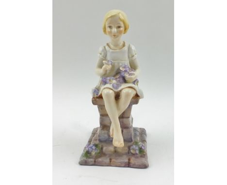 A ROYAL WORCESTER PORCELAIN FIGURINE "Sunshine", modelled by F.G. Doughty, reg. no. 799940 3083, puce back stamps, 12cm high 