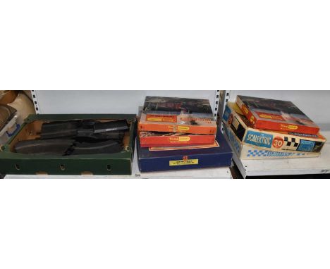 A group of boxed train sets and Scalextric including Triang, Hornby, etc.