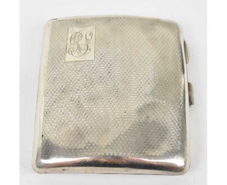 WILLIAM NEALE &amp; SON; a George VI hallmarked silver cigarette case, Birmingham 1939, 2.18ozt/67g.