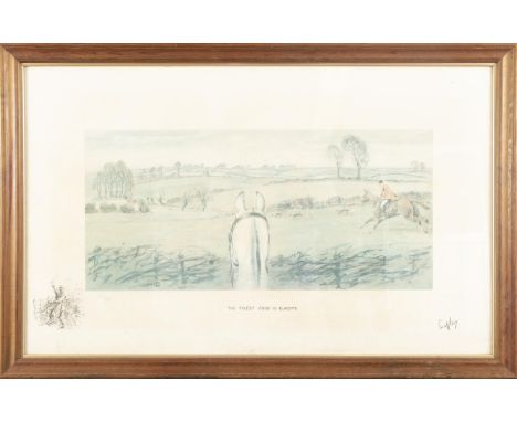 CHARLES JOHNSON PAYNE, SNAFFLES The Finest View in EuropeColoured lithograph, 43 x 59cm Numbered 279/500Blind stamped 