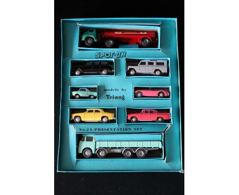 TRIANG SPOT-ON MODEL SET - a No.2 A presentation set of Spot-On models by Triang.  Includes 8 near mint condition models and 