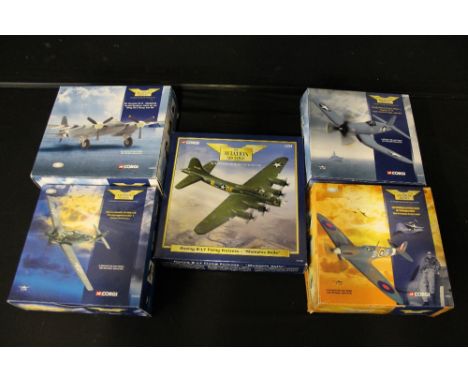 CORGI AEROPLANES/AIRPLANES - THE AVIATION ARCHIVE - a selection of 5 packaged The Aviation Archive Corgi scale models to incl