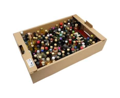 Large collection of mixed alcohol miniatures, to include Jacquins Peach Schnapps, Napoleon Brandy, Grand Marnier etc, various