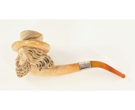 A large Meerschaum pipe, probably German.  Length 26 cm.