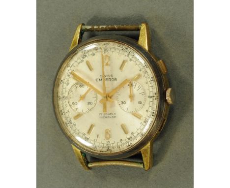 A Swiss Emperor vintage chronometer, with stainless steel back, case diameter 38 mm.