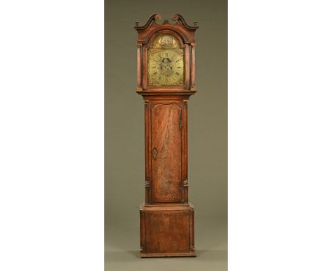 An 18th century mahogany longcase clock by Gandy Cockermouth, with ship automaton to arch, with eight day striking movement t