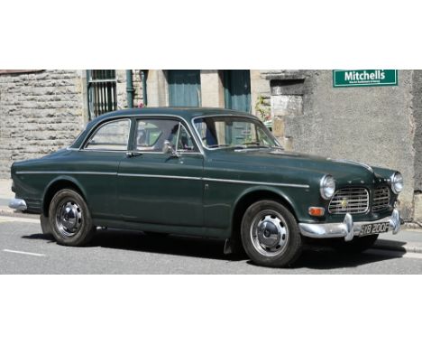 A Volvo two door saloon from the Volvo 120 Series, petrol, green, 1778 cc, mileage 87,903, with original keys, warranty, serv