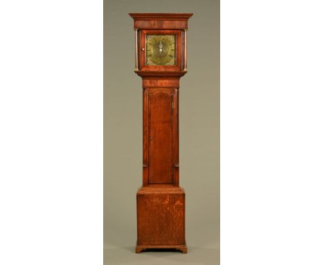 An 18th century mahogany and crossbanded longcase clock, with 30 hour movement by Jonas Barber of Winster, single pointer, th