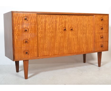 Gordon Russell Of Broadway - An exceptional rare 1930's art deco vintage antique figured walnut sideboard having a configurat