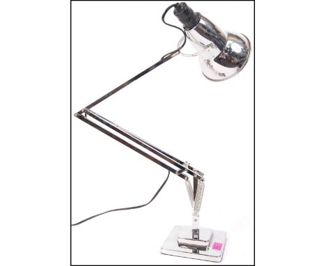 Anglepoise - model 1227 - A contemporary retro vintage chromed anglepoise with the two step square base and stamped to base '